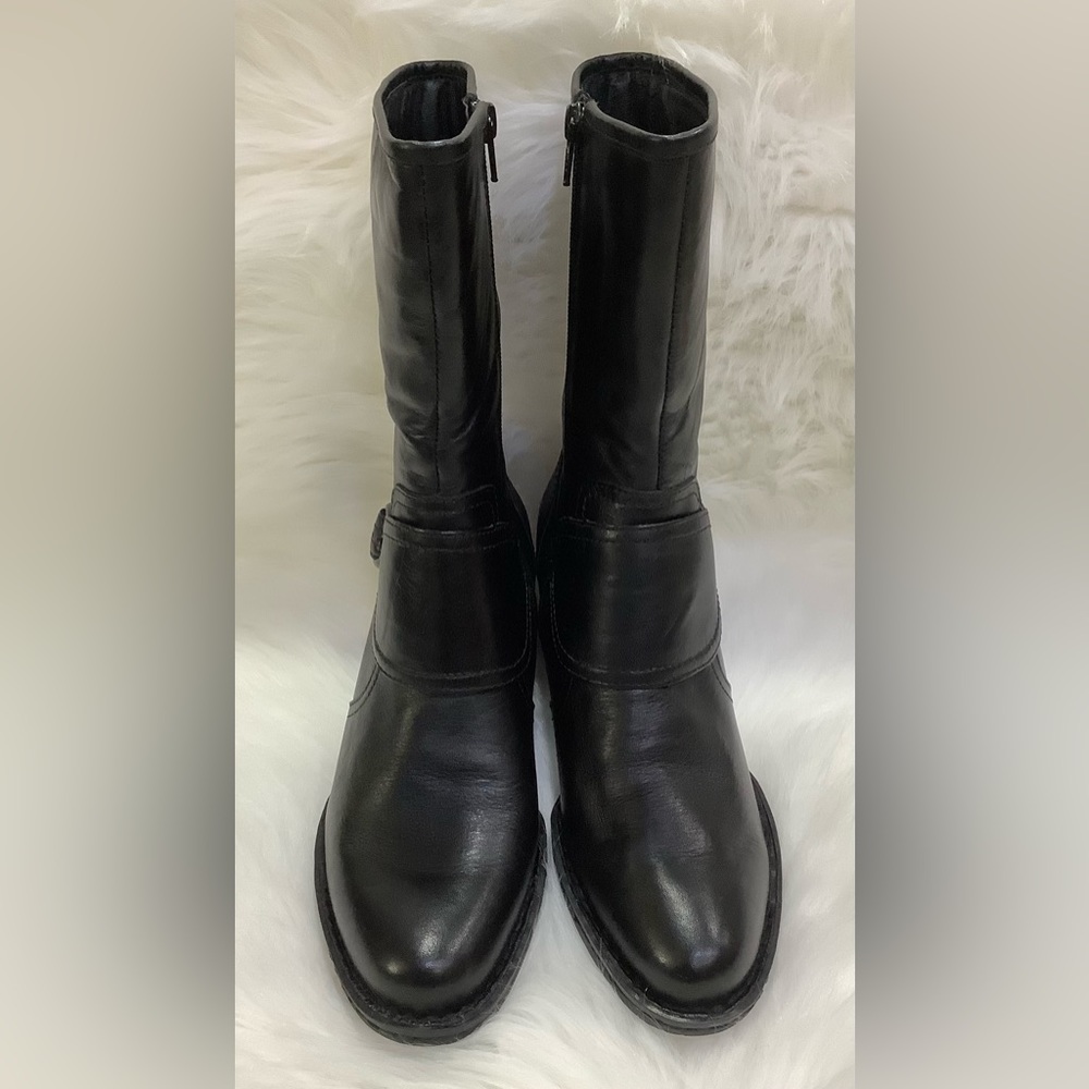 LIKE NEW 🖤BORN Pavan Black Mid Calf Moto Boots - Picture 3 of 14